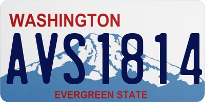 WA license plate AVS1814