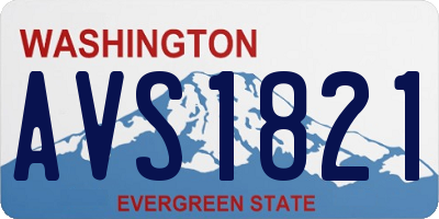 WA license plate AVS1821