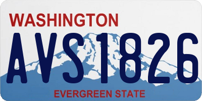 WA license plate AVS1826