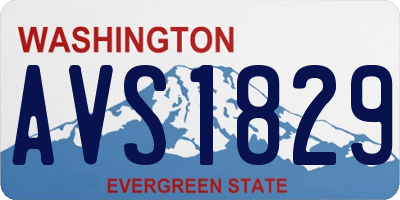 WA license plate AVS1829