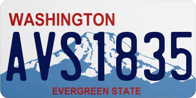 WA license plate AVS1835
