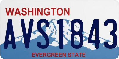 WA license plate AVS1843