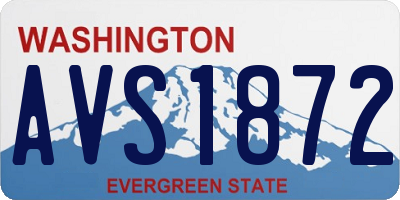 WA license plate AVS1872