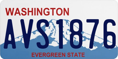 WA license plate AVS1876