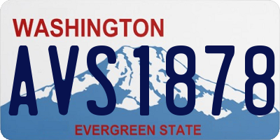 WA license plate AVS1878