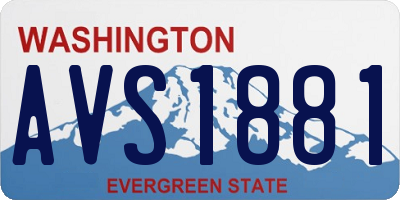 WA license plate AVS1881