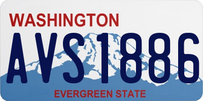 WA license plate AVS1886