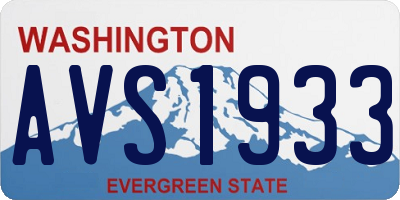 WA license plate AVS1933