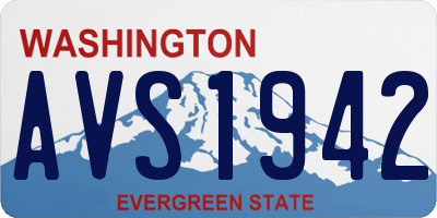 WA license plate AVS1942