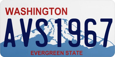 WA license plate AVS1967