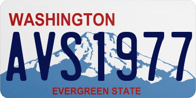 WA license plate AVS1977