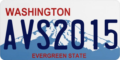 WA license plate AVS2015