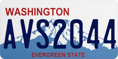 WA license plate AVS2044