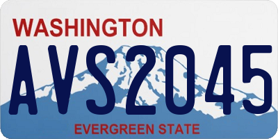 WA license plate AVS2045