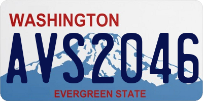 WA license plate AVS2046