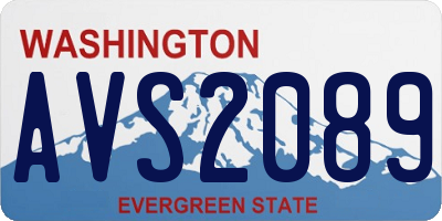 WA license plate AVS2089