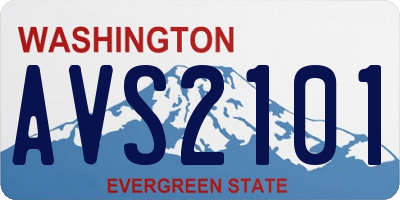 WA license plate AVS2101