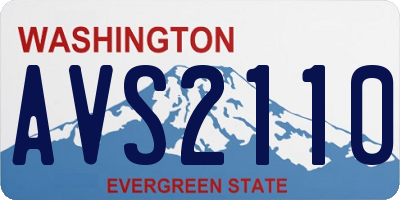 WA license plate AVS2110