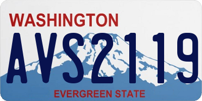 WA license plate AVS2119