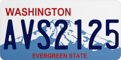 WA license plate AVS2125