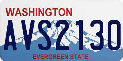 WA license plate AVS2130