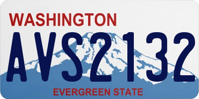 WA license plate AVS2132
