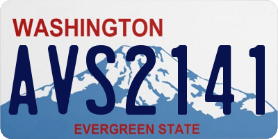 WA license plate AVS2141