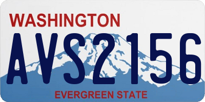 WA license plate AVS2156