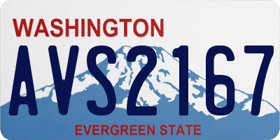 WA license plate AVS2167