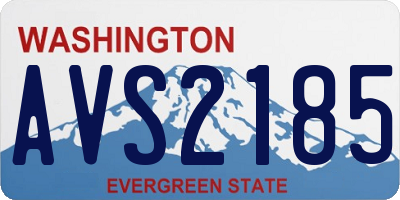 WA license plate AVS2185