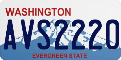 WA license plate AVS2220
