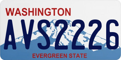 WA license plate AVS2226