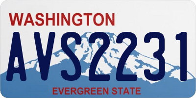 WA license plate AVS2231