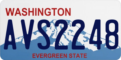 WA license plate AVS2248