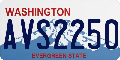 WA license plate AVS2250