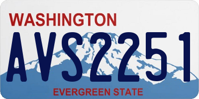WA license plate AVS2251
