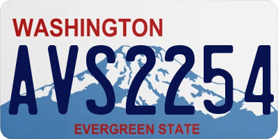 WA license plate AVS2254