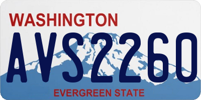 WA license plate AVS2260