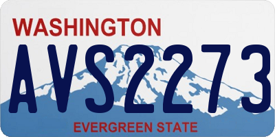 WA license plate AVS2273