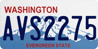 WA license plate AVS2275