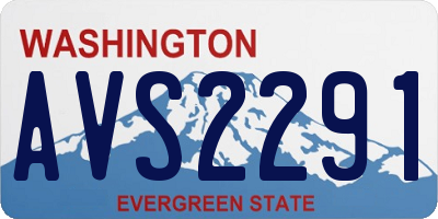 WA license plate AVS2291