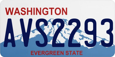 WA license plate AVS2293
