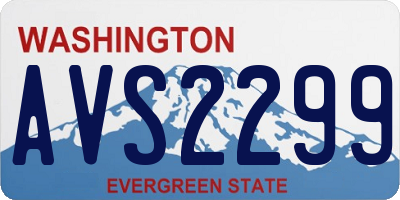 WA license plate AVS2299