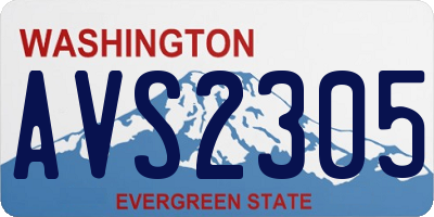 WA license plate AVS2305