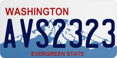 WA license plate AVS2323