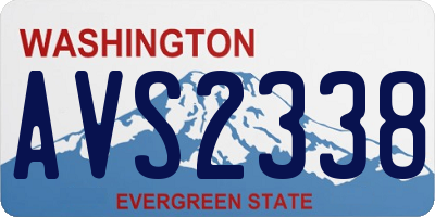 WA license plate AVS2338