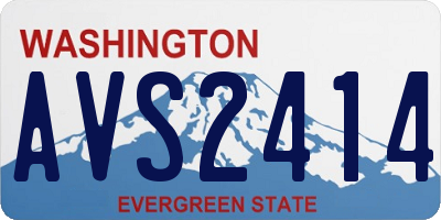 WA license plate AVS2414