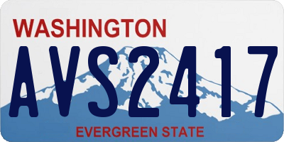 WA license plate AVS2417