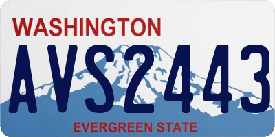 WA license plate AVS2443
