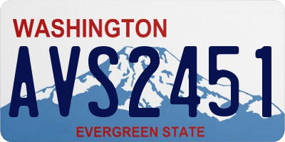 WA license plate AVS2451